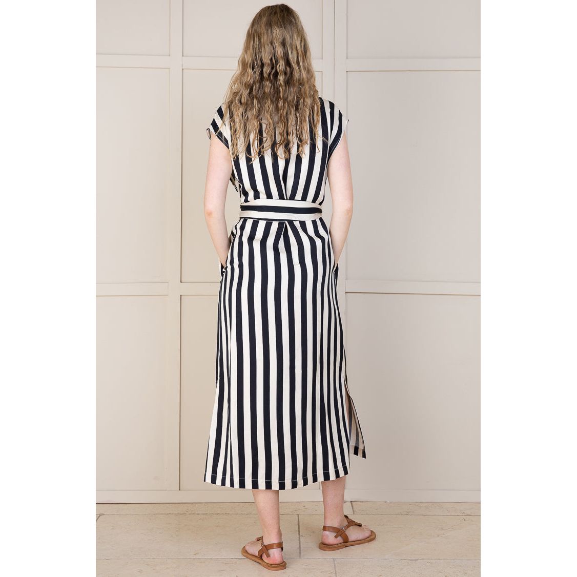 Suncoo Ladies Celest Dress - Beige & Black