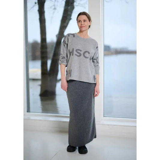 Henriette Steffensen Ladies Long Fleece Skirt 3227 - Grey