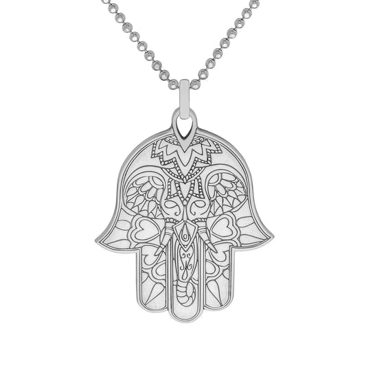 CarterGore Sterling Silver Hamsa Hand Necklace