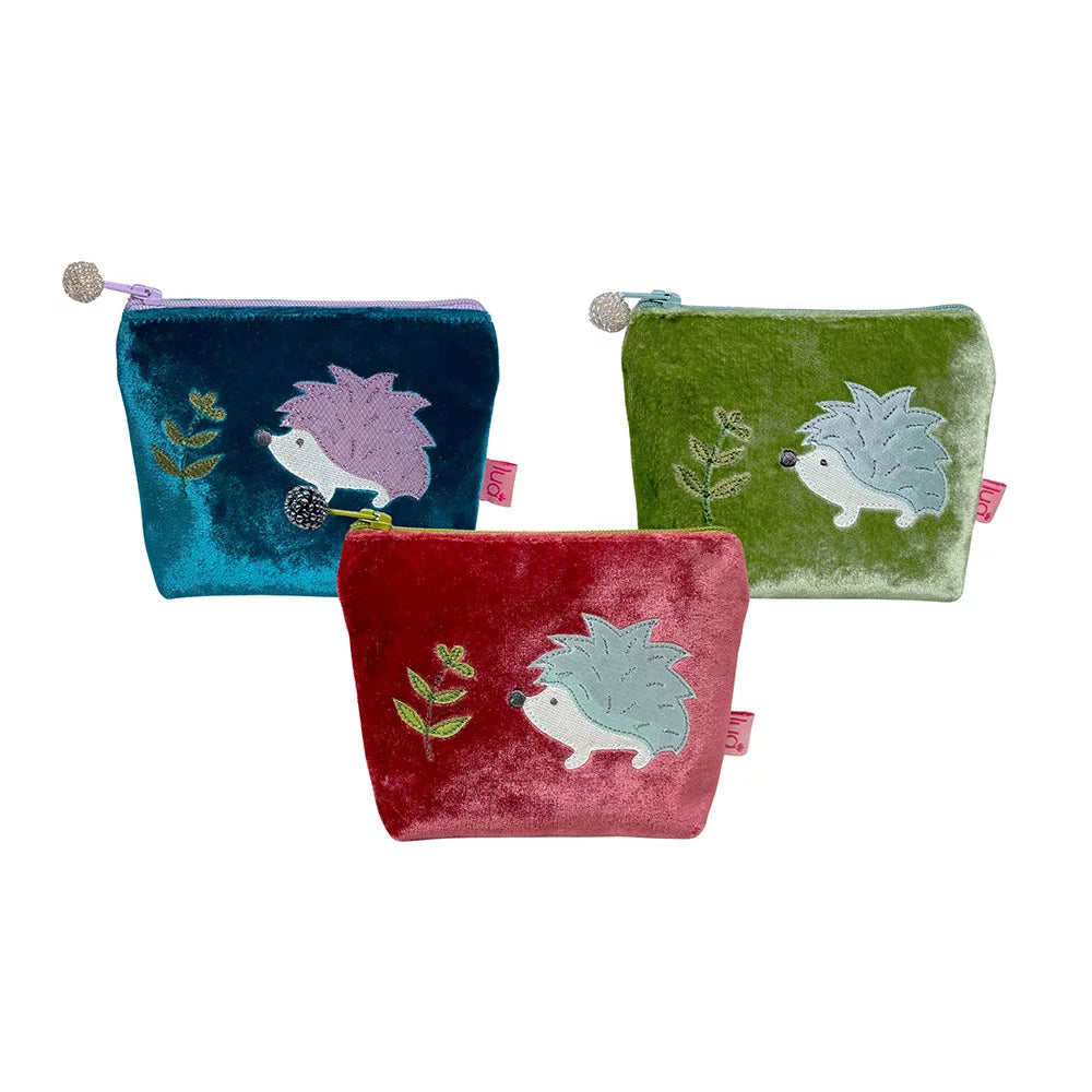 Lua Hedgehog Velvet Mini Purse