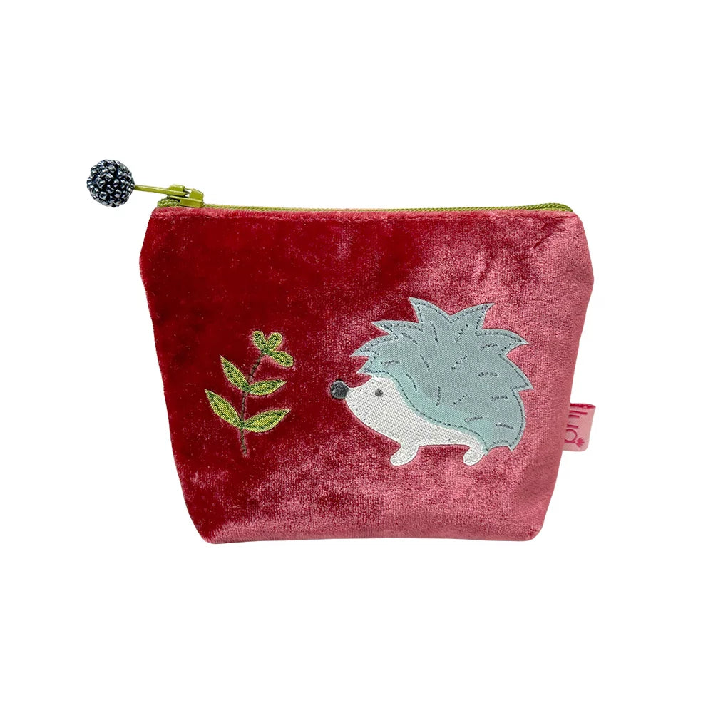 Lua Hedgehog Velvet Mini Purse