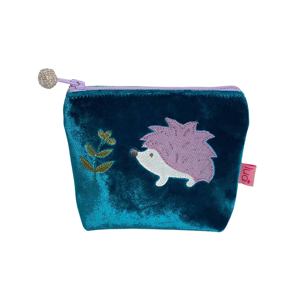 Lua Hedgehog Velvet Mini Purse