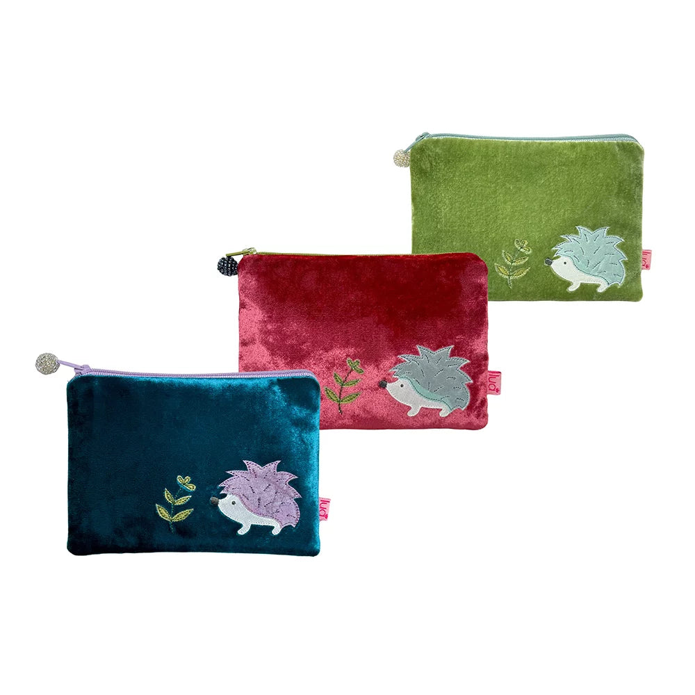 Lua Hedgehog Velvet Purse