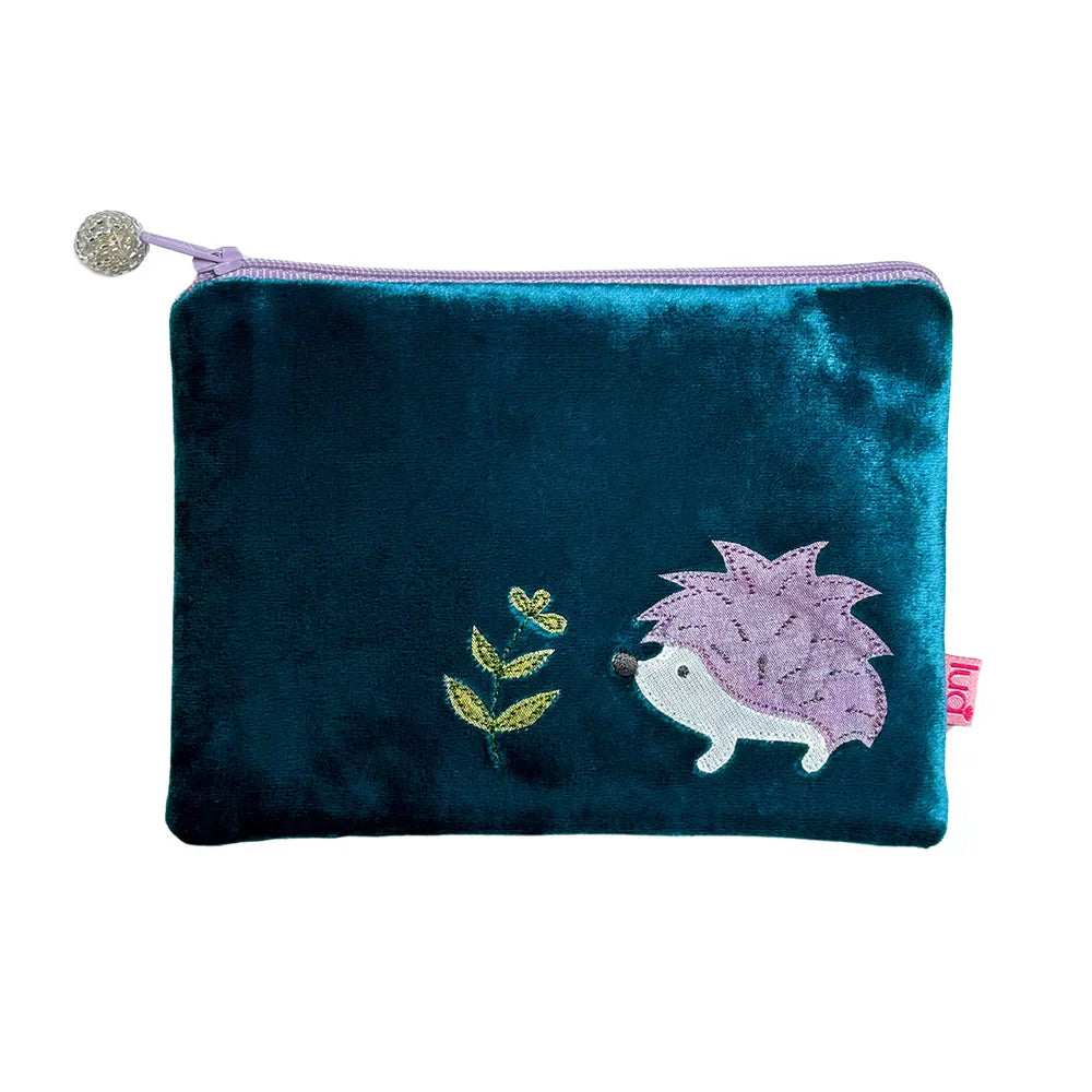 Lua Hedgehog Velvet Purse