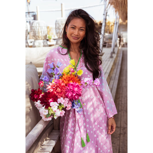 Place du Soleil Ladies Tie Dye Lila Dress 317