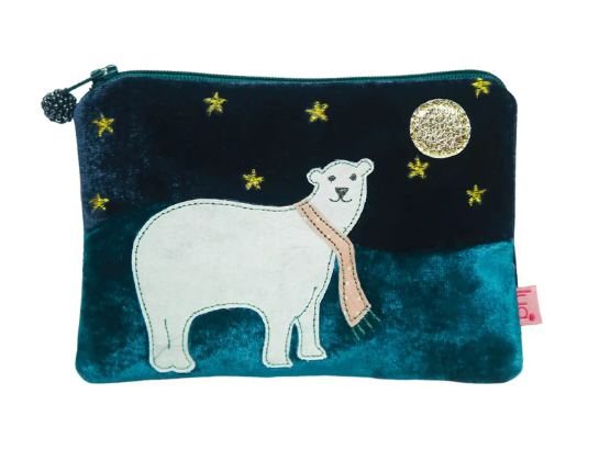 Lua Velvet Polar Bear Purse