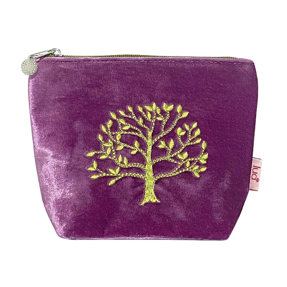 Lua Velvet Oak Tree Cosmetic Purse - Various Colours