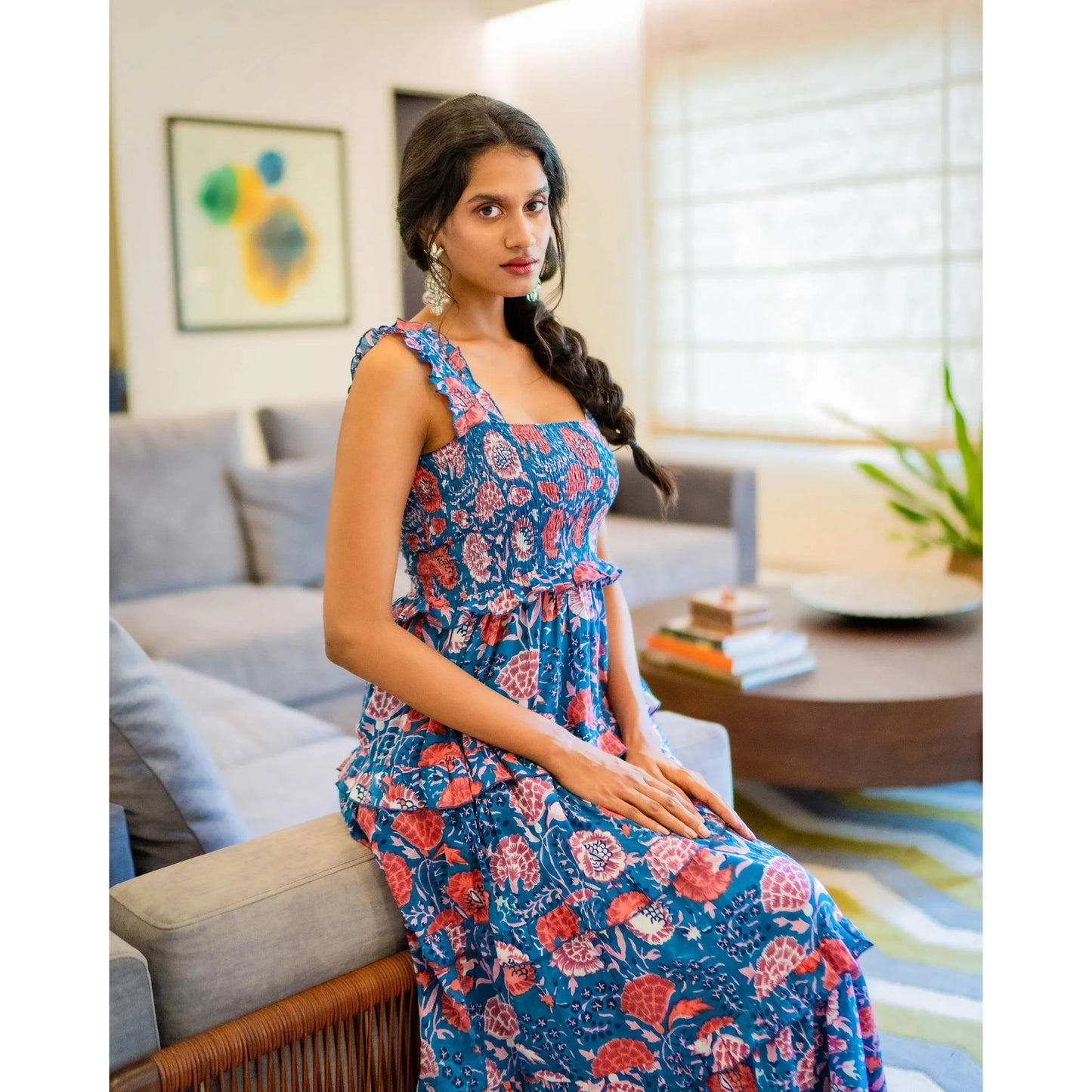 Sohana Ladies Mia Dress - Blue Pink
