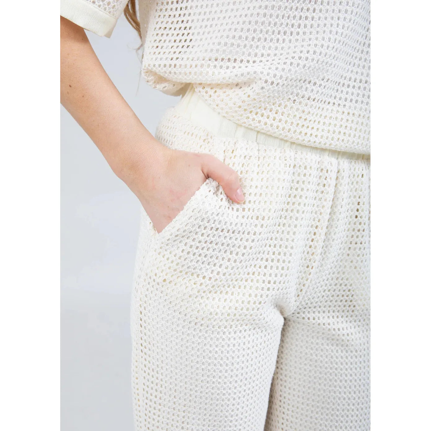 Coster Copenhagen Ladies Mesh Trousers - Creme