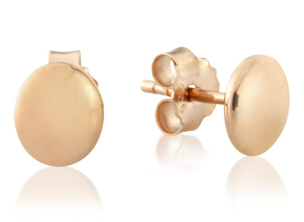 Gemma J Rose Gold Pebble Stud Earrings