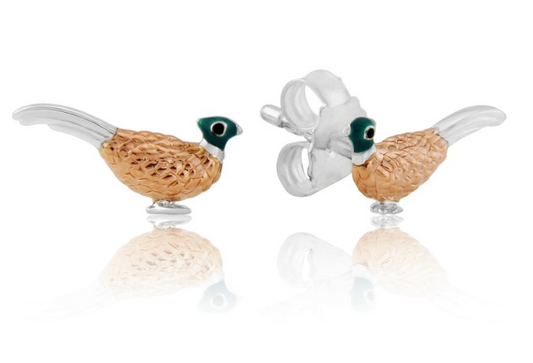 Gemma J Pheasant Stud Earrings