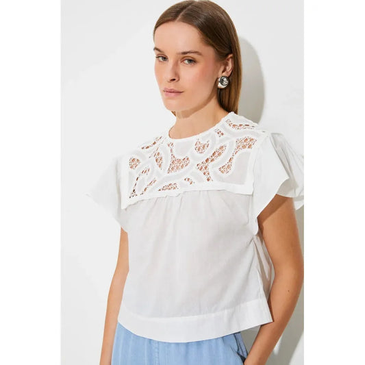 Suncoo Ladies Blouse Logo - Blanc Casse