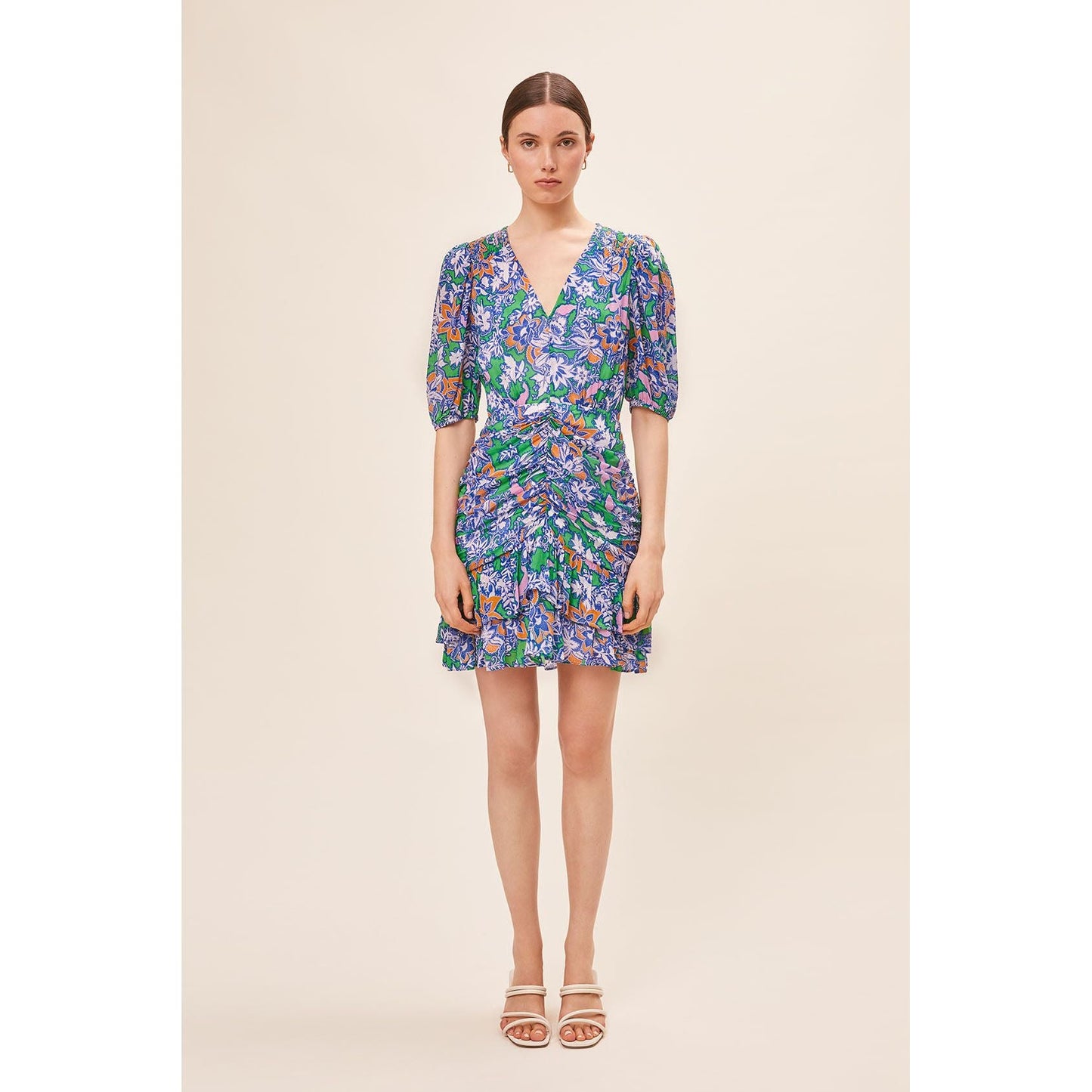 Suncoo Ladies Clarine Dress - Green Floral