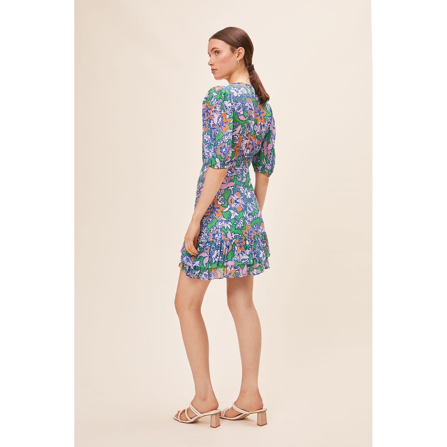 Suncoo Ladies Clarine Dress - Green Floral