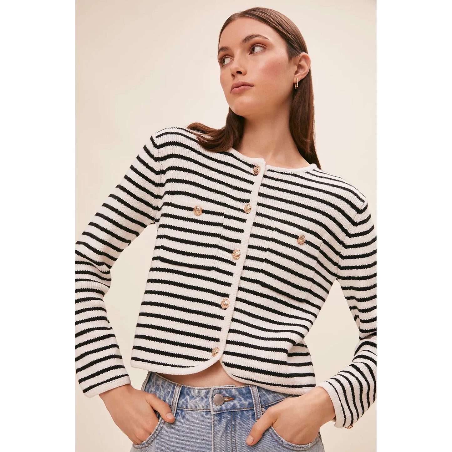 Suncoo Paris Ladies Gabriel Cardigan - Blanc Casse