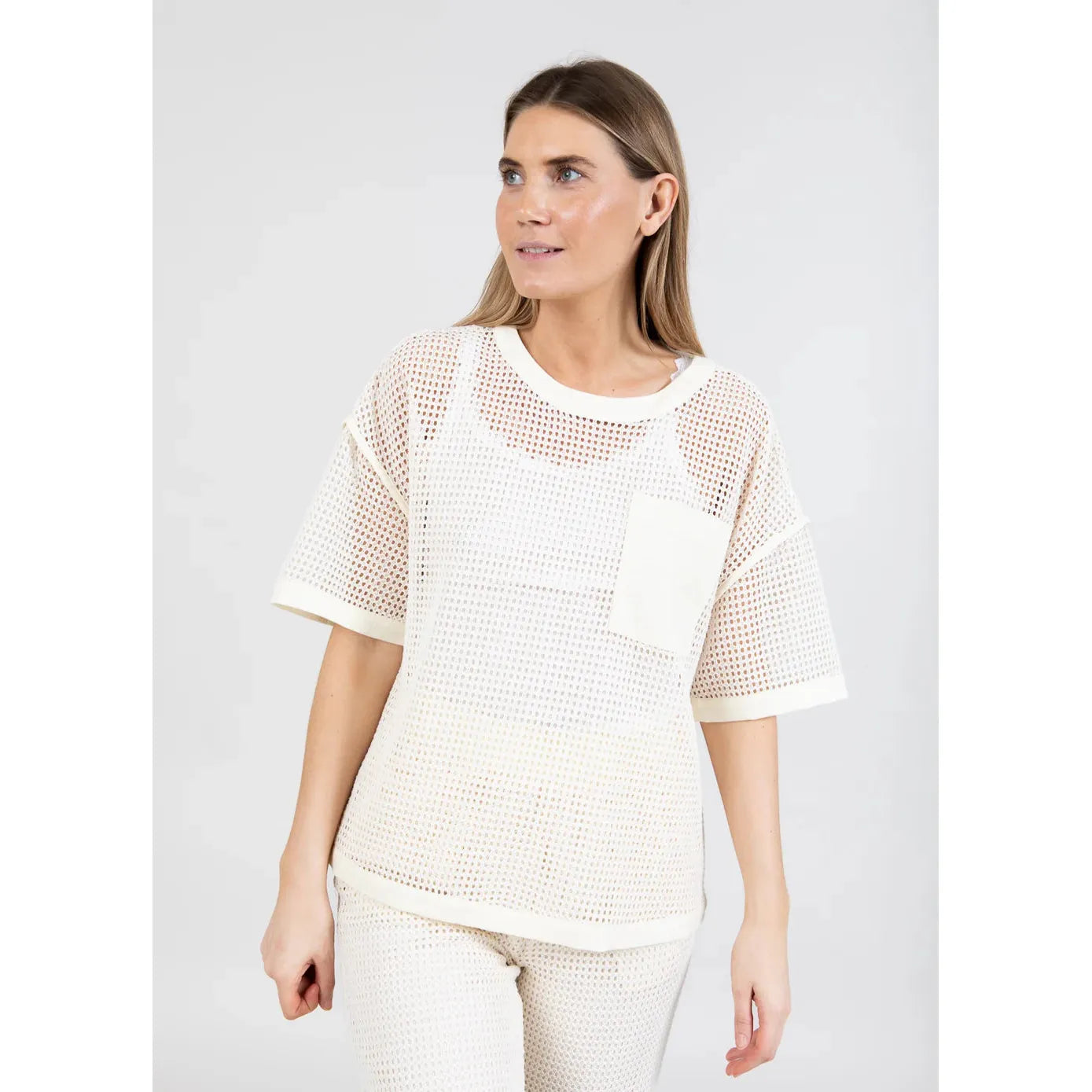Coster Copenhagen Ladies Mesh Blouse - Creme