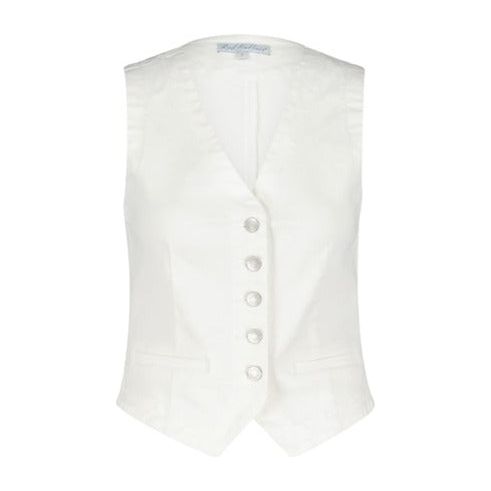 Red Button Ladies Waistcoat - Offwhite
