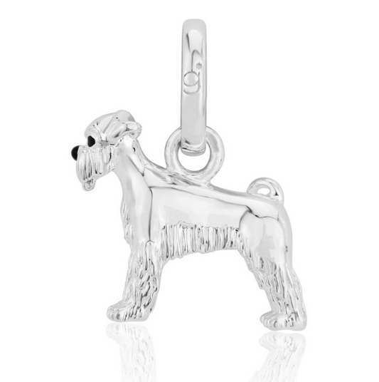 Gemma J Schnauzer Solid Silver Charm