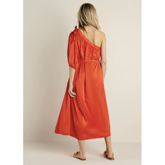 Summum Woman Ladies Maxi Dress - One Shoulder Mandarin