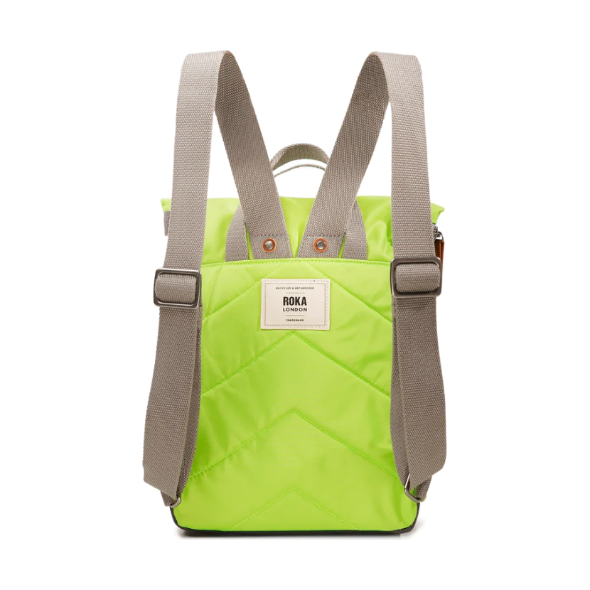 Roka London Canfield B Recycled Nylon Bag - Lime