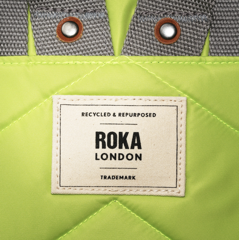 Roka London Canfield B Recycled Nylon Bag - Lime