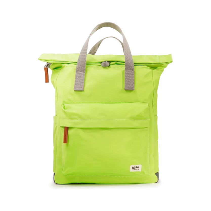 Roka London Canfield B Recycled Nylon Bag - Lime