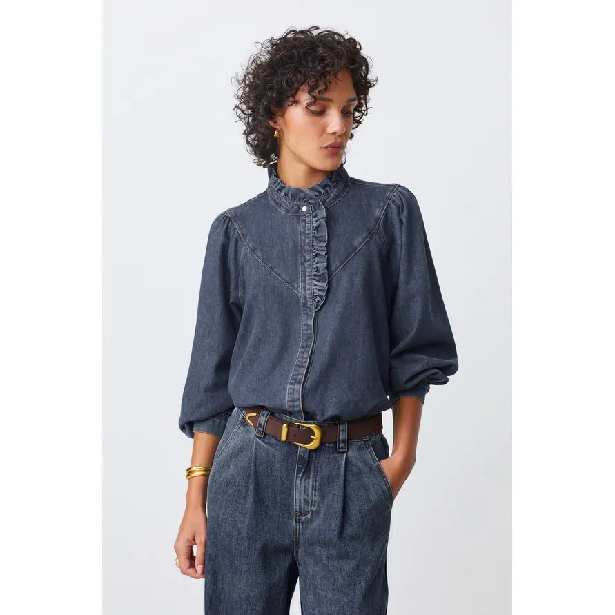 Suncoo Ladies Lively Blouse - Denim Blue