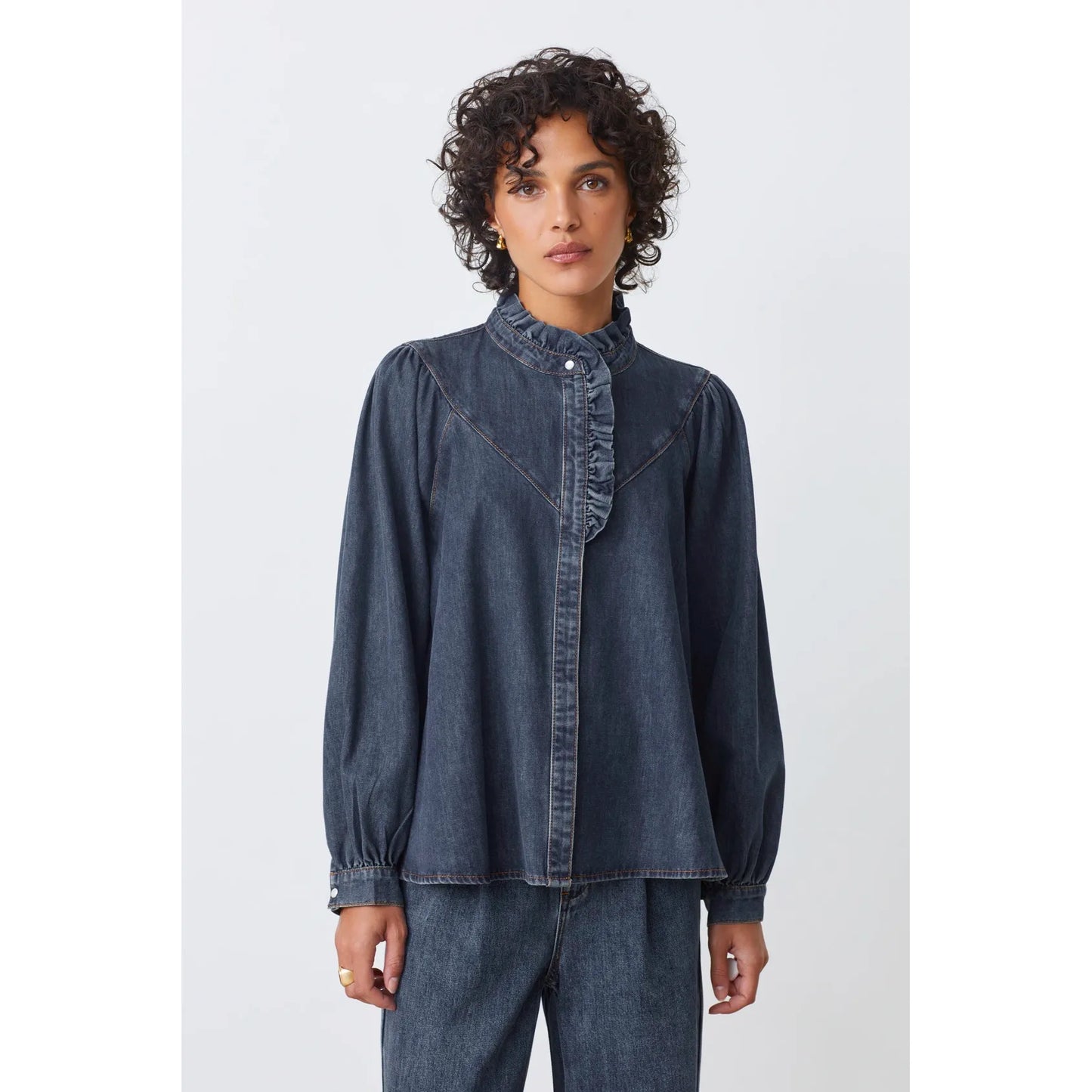 Suncoo Ladies Lively Blouse - Denim Blue