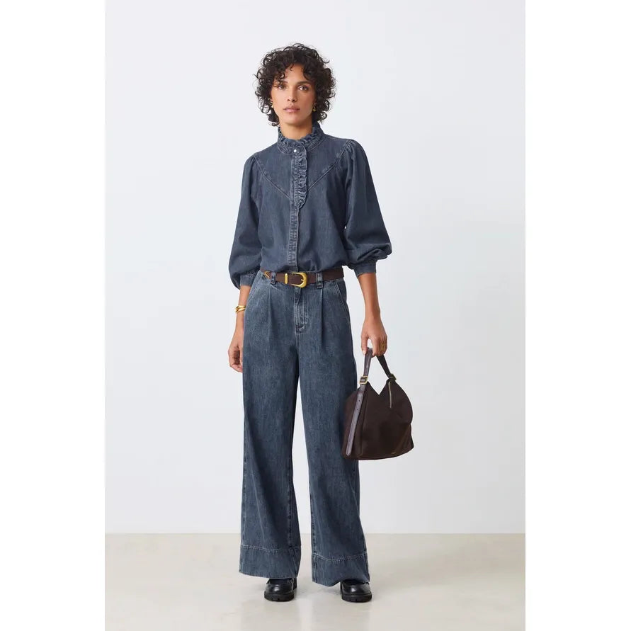 Suncoo Ladies Lively Blouse - Denim Blue