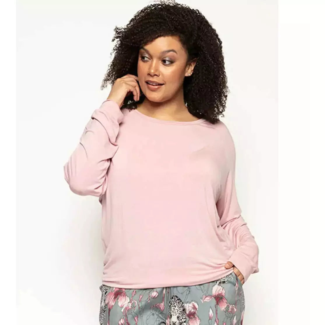 Cyberjammies Ladies Pyjamas - Jessica Pink Slouch Pyjama Top