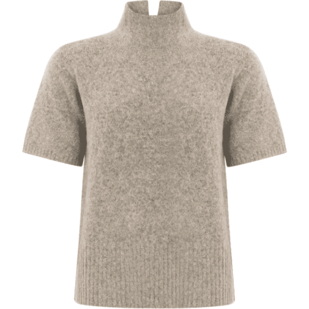 Coster Copenhagen CC Heart Ladies Turtleneck Top - Hazel Melange