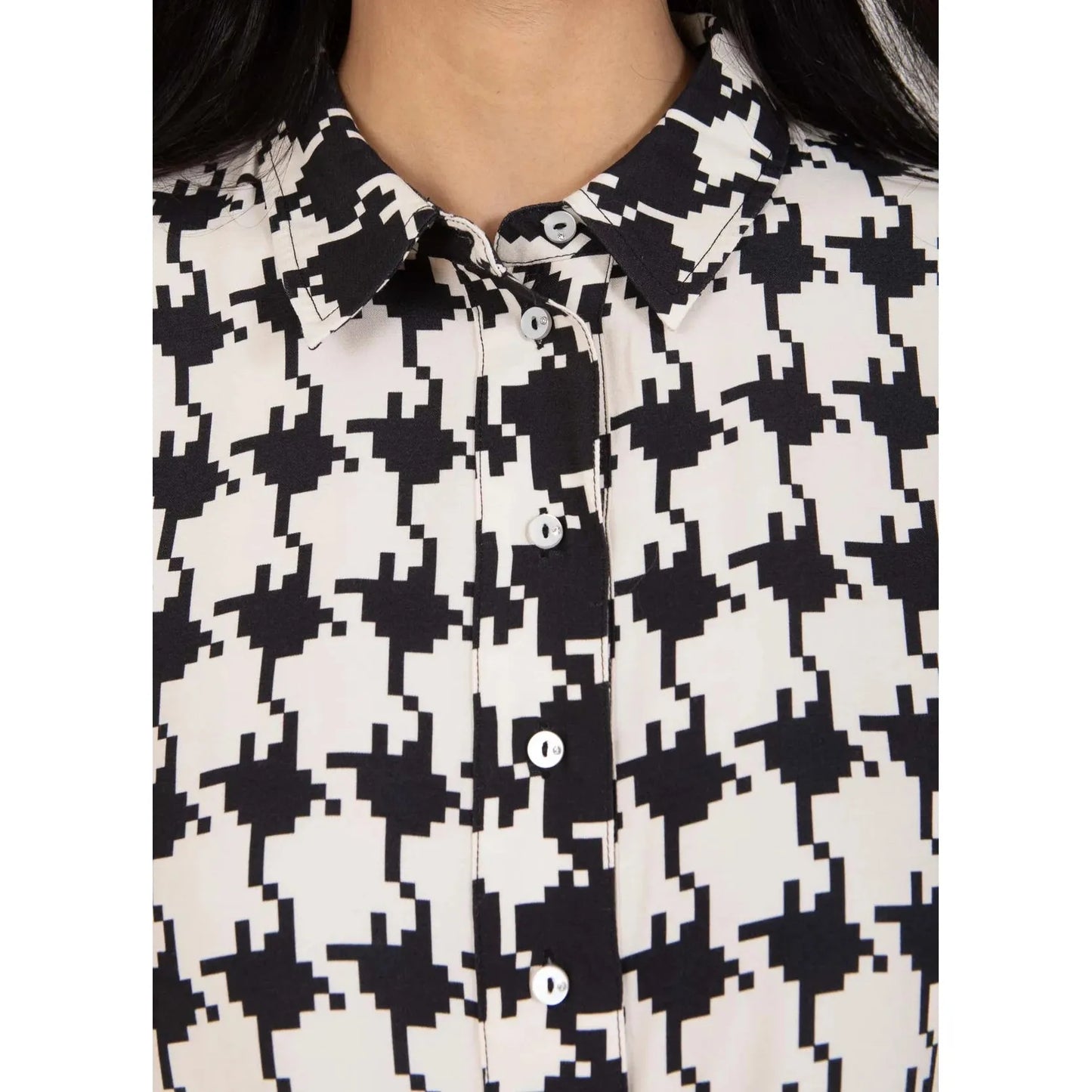 Coster Copenhagen Ladies Shirt - Houndstooth Mix Print