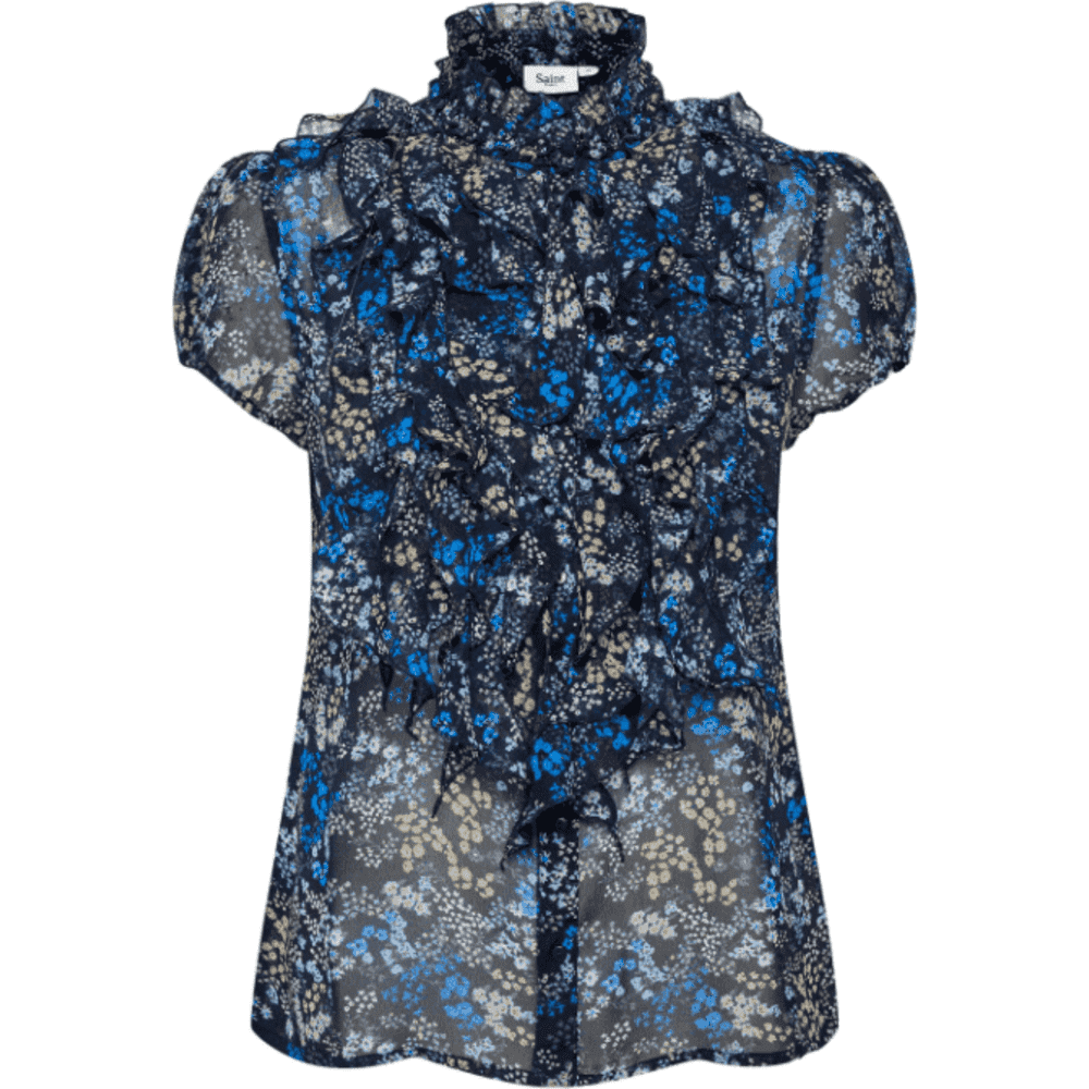 Saint Tropez Ladies Lilly Shirt - Blue Deep Bloom Meadow