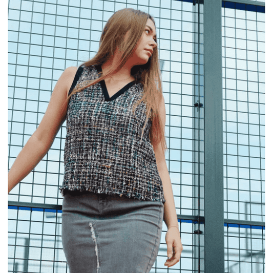 Coster Copenhagen Ladies Vest - Scuba and Boucle