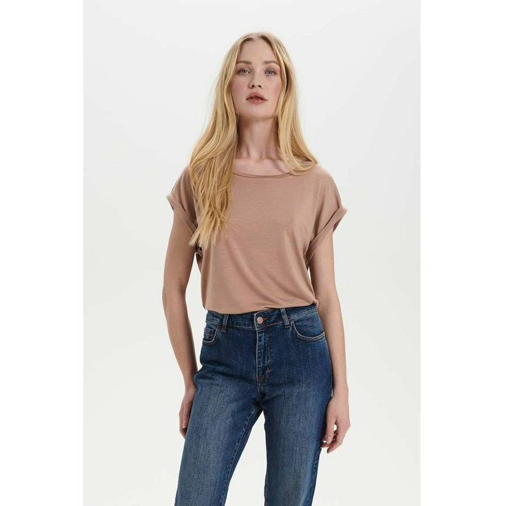 Saint Tropez Ladies Adelia T-Shirt - Ginger Snap