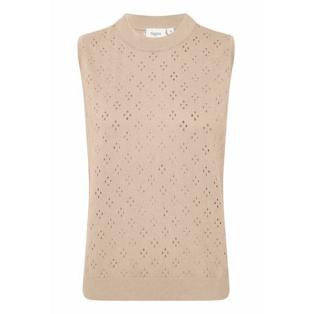 Saint Tropez Lenny Knit Vest - Ginger Snap Melange