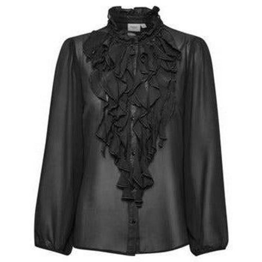 Saint Tropez Ladies Lilja Shirt - 3/4 Sleeve Black
