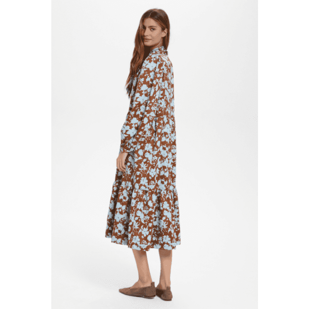 Saint Tropez Ladies Kara Dress - Mocha Bisque Cottage Core