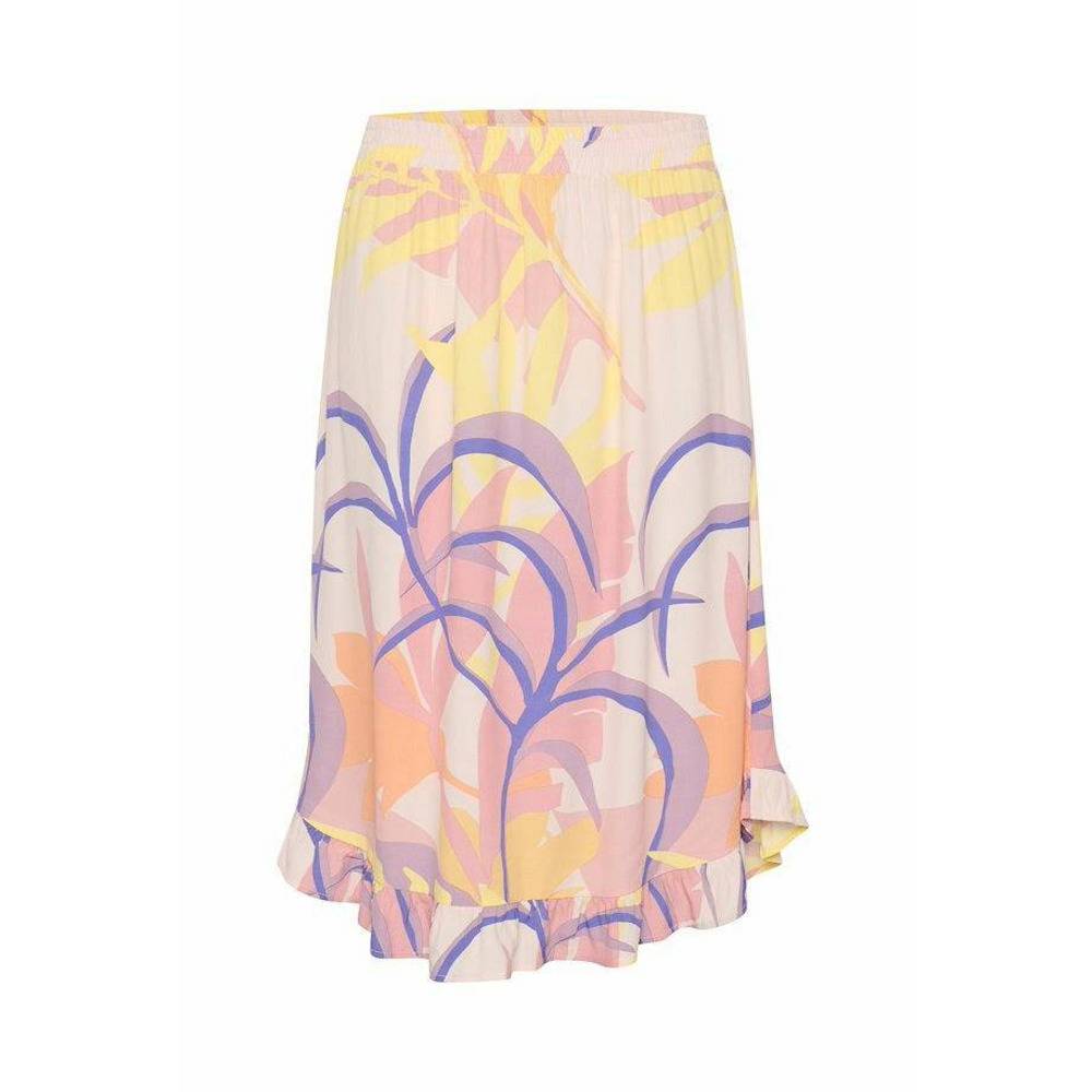 Saint Tropez Ladies Melina Skirt - Silver Peony Palm Breeze